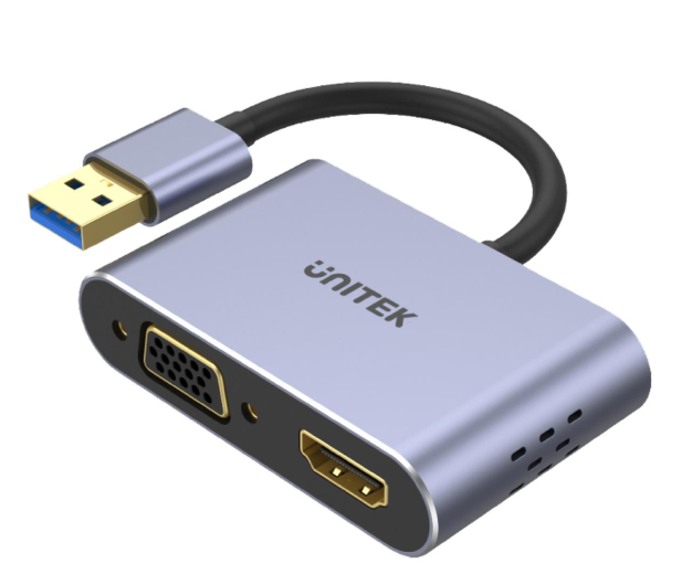 Unitek Adapter USB-A - HDMI, VGA FullHD - 1062632 - zdjęcie